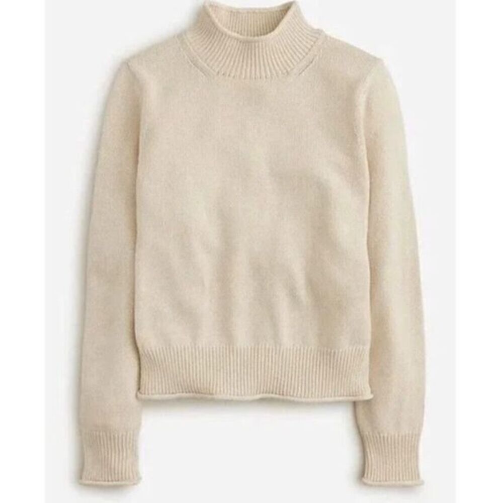NEW J. Crew New heritage Rollneck™ sweater, Pale Bone, XXS